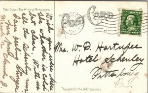 Chalfonte Hotel Bathing Grounds Atlantic City NJ Antique Postcard PM Cancel WOB 