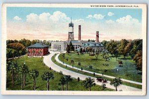 1920 Jacksonville Florida FL Vintage Postcard Water Work Park Building Unposted
