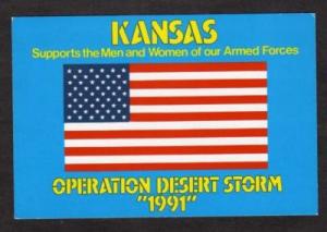 Operation Desert Storm War Armed Forces Flag KANSAS PC