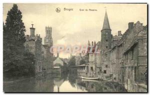 Old Postcard Bruges Quai Rossaire