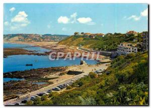 Postcard Modern Guethary General View of the beach at low tide Basically Bidart