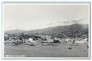 c1920's Vista Do Mar Steamboat Madeira Portugal Antique RPPC Photo Postcard