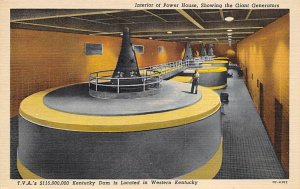 Interior of Power House Showing the Giant Generators Kentucky Dam Kentucky  