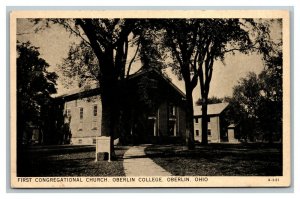 Vintage 1939 Photo Postcard First Congregational Church Oberlin College Ohio