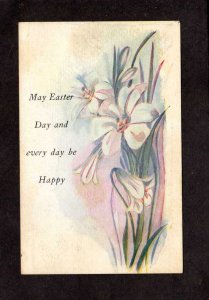 Easter Day & Every Day Happy Greetings Flowers Postcard 1924