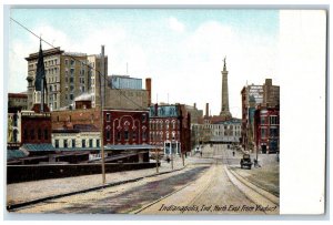 c1905 North East from Viaduct Indianapolis Indiana IN Antique Vintage Postcard 