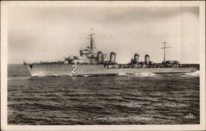 French Navy Ship Contre Torpileur CASSARD #2 Real Photo Postcard