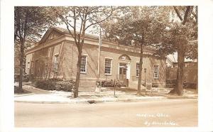 Medina OH U. S. Post Office by Householder RPPC Postcard