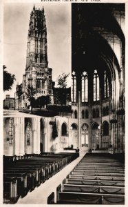 Vintage Postcard 1920's Riverside Chapel Memorial Funeral Church New York NY