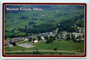 WALNUT CREEK, OH ~ Amish Country AERIAL VIEW Holmes County 4x6 Postcard 1996