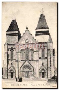 Old Postcard Gournay en Bray Facade of & # 39eglise Saint Hildevert
