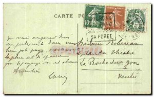 Old Postcard Dourdan Le Chateau Fort main entrance