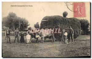 Postcard Old Hitch Charette carrying the & # 39herbe TOP