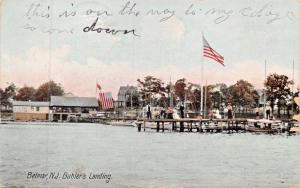 BELMAR NEW JERSEY BUHLER'S LANDING & PAVILION POSTCARD 1907