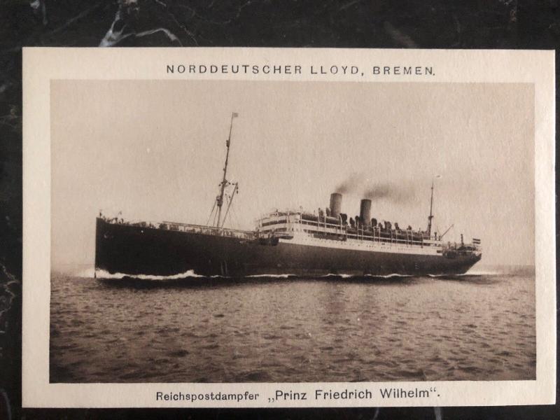 Mint Germany RPPC Postcard steamer Ship Prince Friedrich Wilhelm