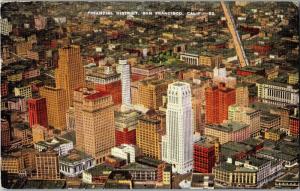 Aerial View of Financial District, San Francisco CA c1953 Vintage Postcard Y12