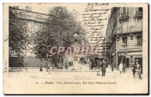 Paris Old Postcard Place Saint Georges Rue Notre Dame de Lorette