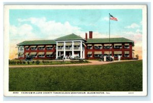 c1930's Fairview McLean County Tuberculosis Sanatorium Bloomington IL Postcard 