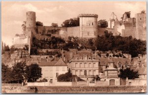 Le Chateau La Tour Du Moulin Et In Tour De Boissy Chinon France Postcard