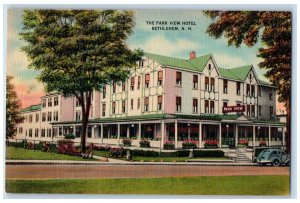 c1940s The Park View Hotel Exterior Roadside Betlehem NH Unposted Trees Postcard