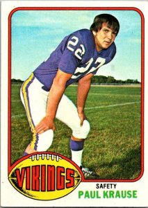 1976 Topps Football Card Paul Krause Minnesota Vikings sk4436