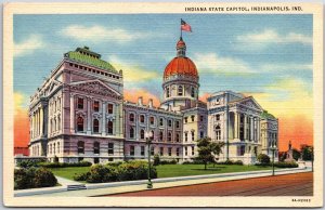 Indiana State Capitol Indianapolis Indiana IN Building and Grounds Postcard