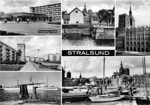 BG15643 ship bateaux stralsund multi views  germany CPSM 14.5x9cm