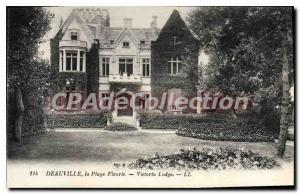 Old Postcard Deauville Beach Fleurie Victoria Lodge