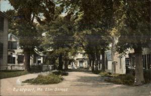 Eastport ME c1910 Postcard rpx ELM STREET