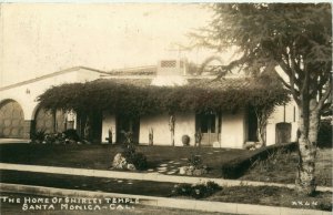 Home Of Shirley Temple - Santa Monica, California Vintage  RPPC  Postcard