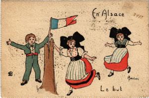 CPA En Alsace Le but FRANCE FOLKLORE (789283)