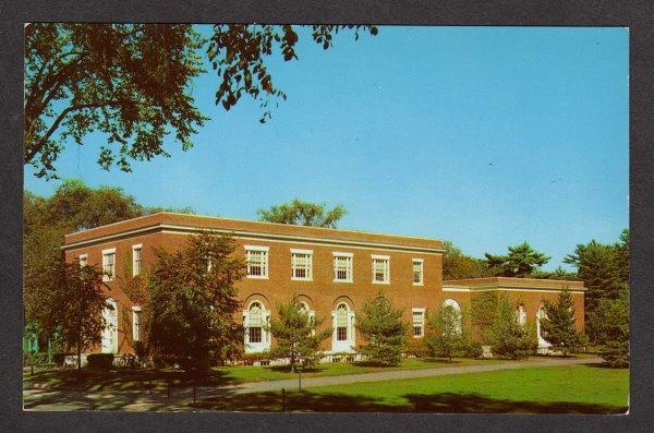 ME Sills Hall Smith Auditorium Bowdoin College Brunswick Maine Postcard PC