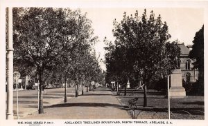 J43/ Australia Foreign Postcard c40s Adelaide Tree-Lined Boulevard Terrace 186