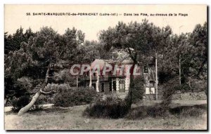 Old Postcard Sainte Marguerite De Pornichet In The Pines At Top Of The Beach