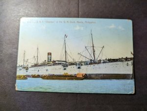 Mint USA Ship Postcard USAT Sheridan at QM Dock Manila Philippines