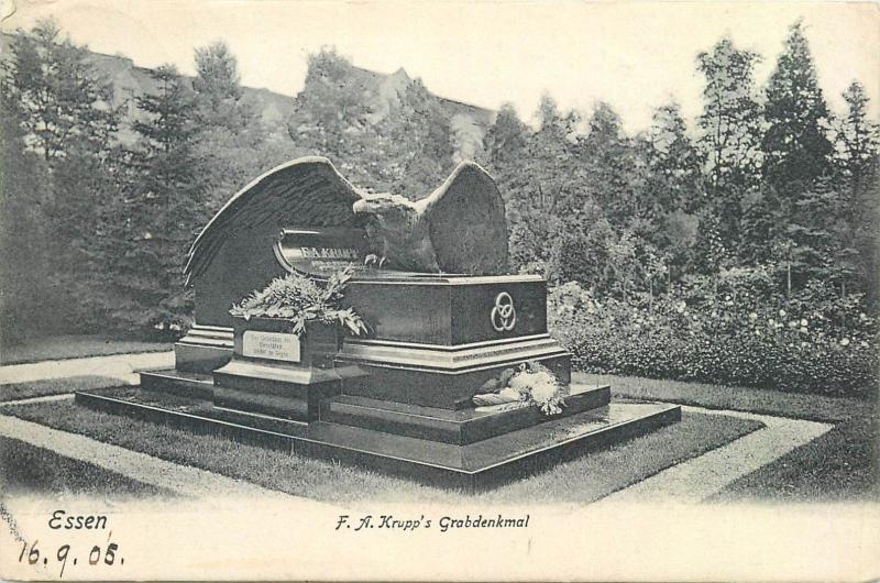 Essen Germany F. A. Krupp tomb eagle 1905 Postkarte Allemagne