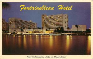 Fontainebleau Hotel Miami Beach Fl Florida pm 1966 Postcard