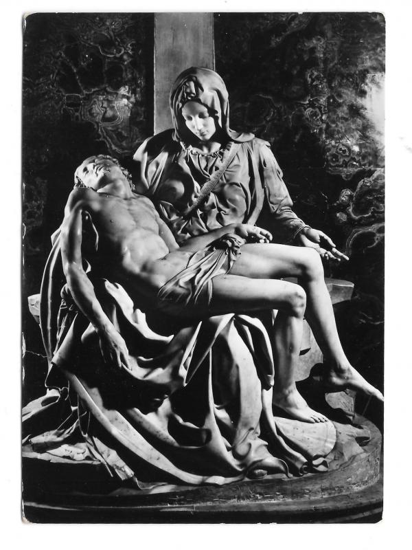 Italy La Pieta St Peters Basilica Rome Michelangelo 4X6 Glossy Photo Postcard