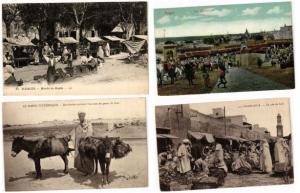 AFRICA AFRIQUE du NORD TYPES et MARCHÉS 78 CPA plutot pre-1940