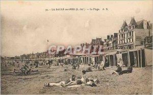 Old Postcard La Baule Sea (L I) The Beach