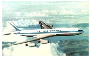 Air France Boeing 707 Intercontinental in the Clouds Airplane Postcard