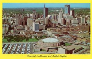 TX - Dallas. Memorial Auditorium and Skyline