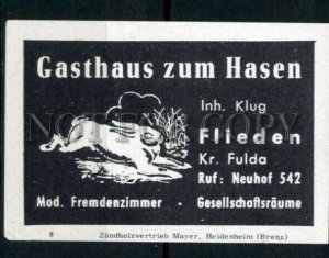 500303 GERMANY ADVERTISING Gasthaus zum Hasen match label