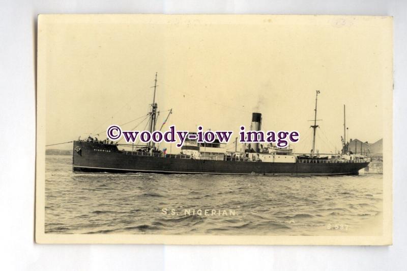 pf0233 - United Africa Co Cargo Ship - Nigerian , built 1925 sunk 1941  postcard