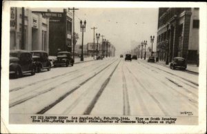 Los Angeles California CA Snowstorm Blizzard of 1944 Real Photo Vintage Postcard