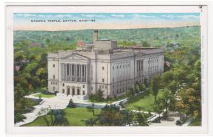 Masonic Temple Dayton Ohio 1920s postcard