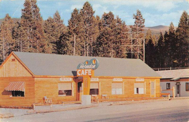 Denver Colorado Herndons Cafe Street View Vintage Postcard K7876667