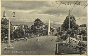 Costa Rica, C.A., SAN JOSÉ, Paseo Colon Avenue (1937) Postcard