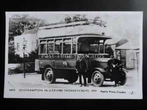 Omnibus SOUTHAMPTON BUS No.6 (CR4180) THORNEYCROFT Pamlin Print Postcard M813