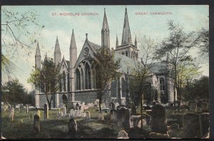 Norfolk Postcard - St Nicholas Church, Great Yarmouth   RS259